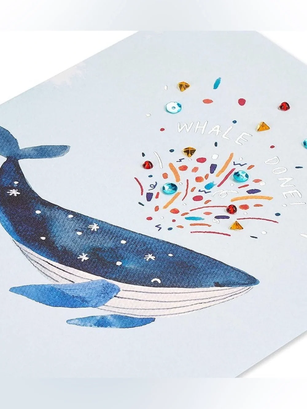 🆕Papyrus “Whale Done” Encouragement/Congratulations Whale Greeting Card